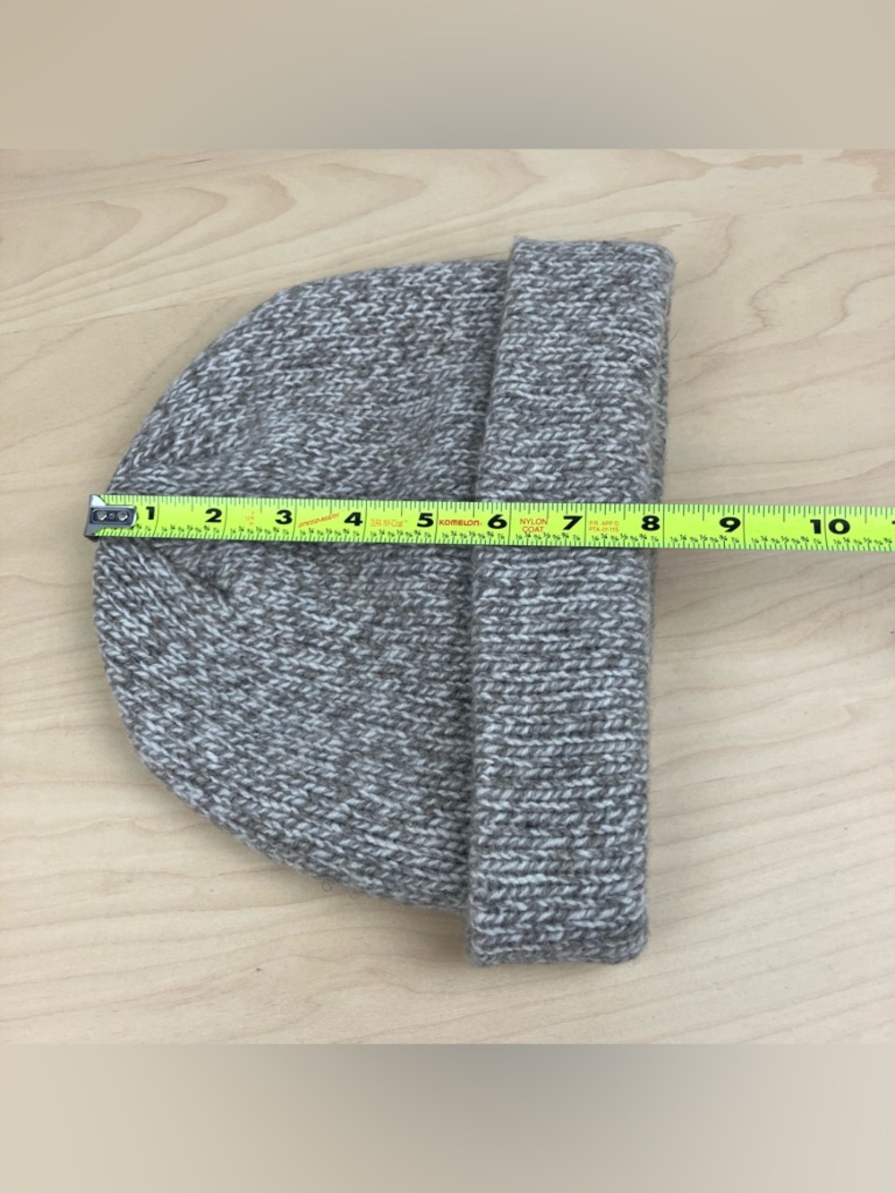 L.L. Bean 100% Lambswool Winter Beanie Hat Oatmeal Beige OSFA - Picture 9 of 9